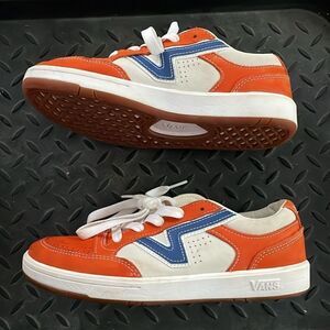 🎃Vans LowLand ComfyCush orange white low-top sneakers Women 7.5